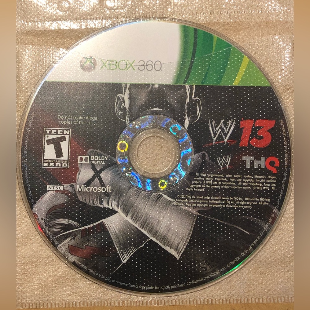 3/$40 WWE 13 - Xbox 360 Disc Only